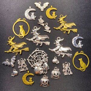 Halloween Witch Themed Charms Pendants 21pc Set